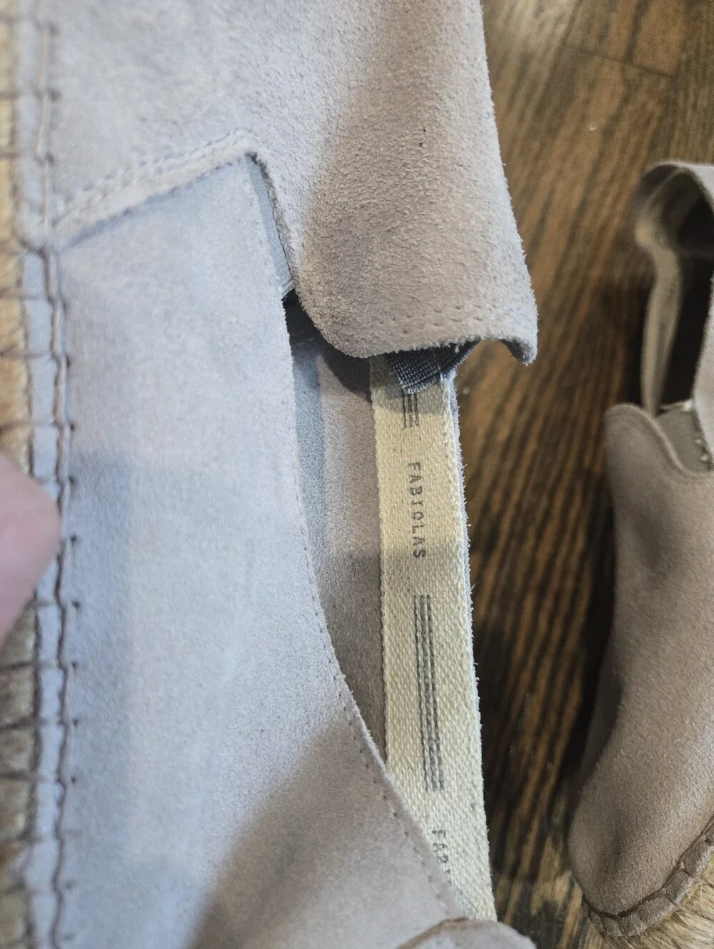 Fabiolas Gray Suede Leather Espadrille Slip On Loafers Shoes Size 40
